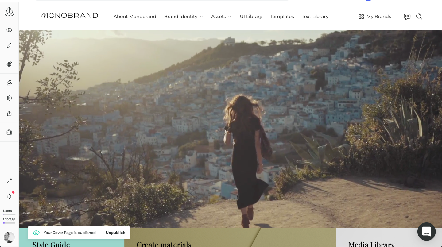 screenshot of Frontify