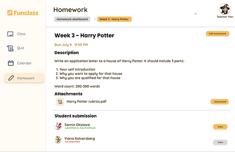 screenshot of Funclass