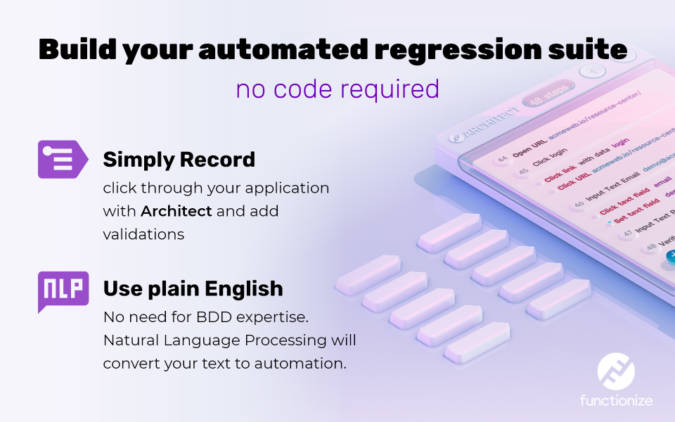 screenshot of Functionize