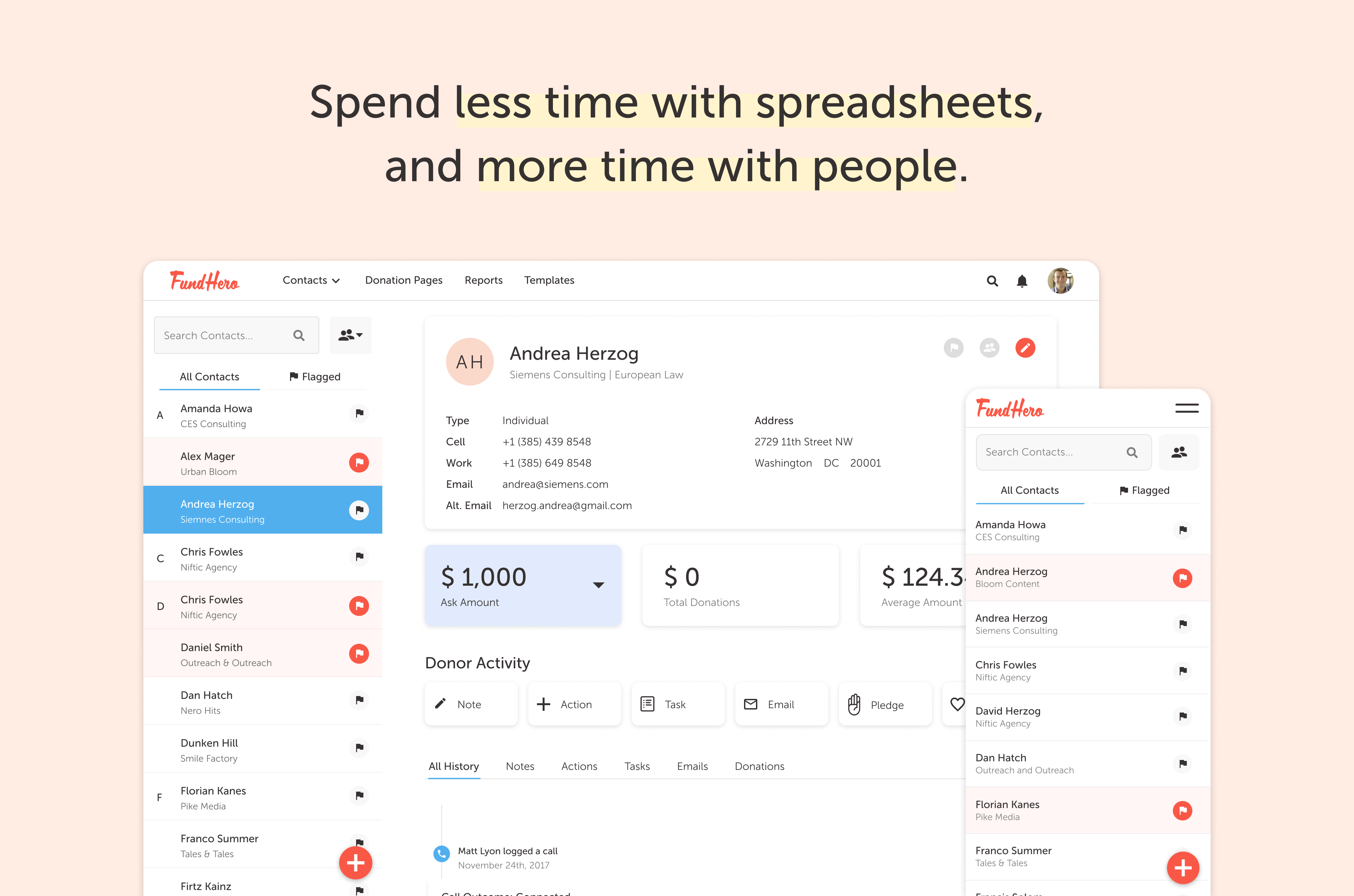 screenshot of FundHero