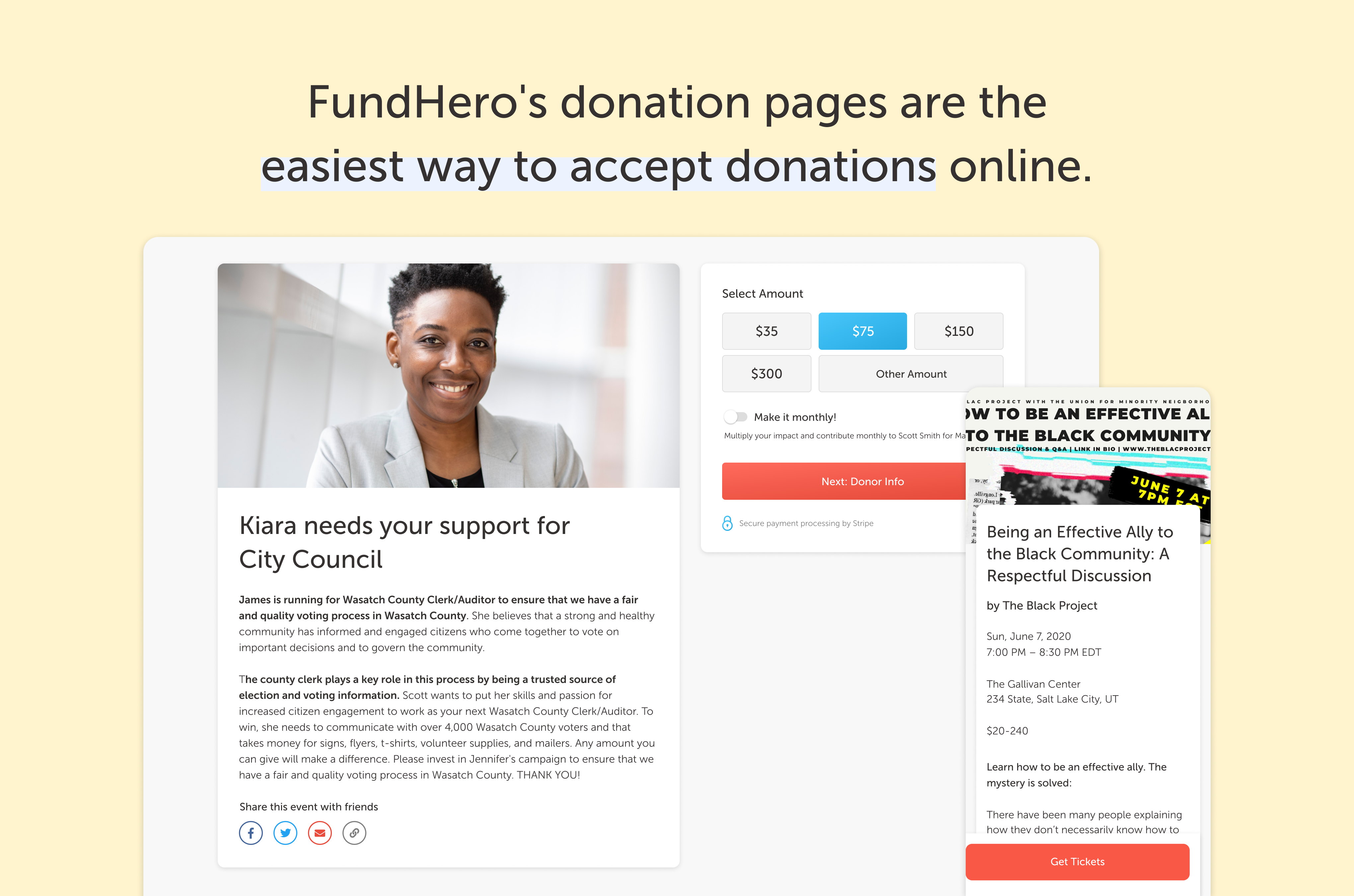 screenshot of FundHero