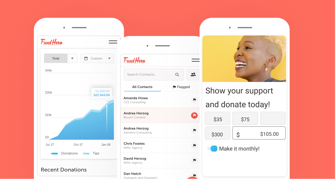 screenshot of FundHero