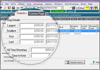 screenshot of FundRaiser