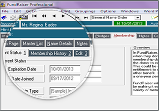 screenshot of FundRaiser