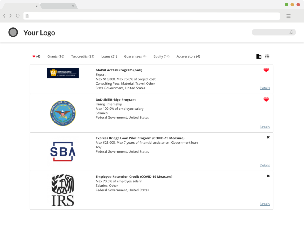 screenshot of Fundica