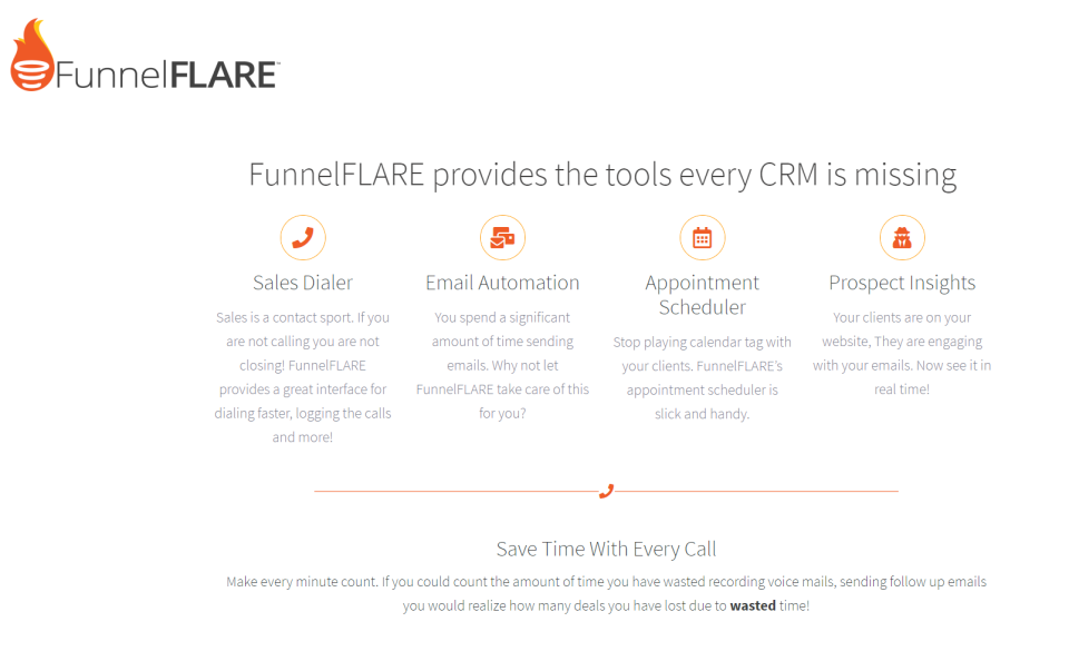 screenshot of FunnelFLARE