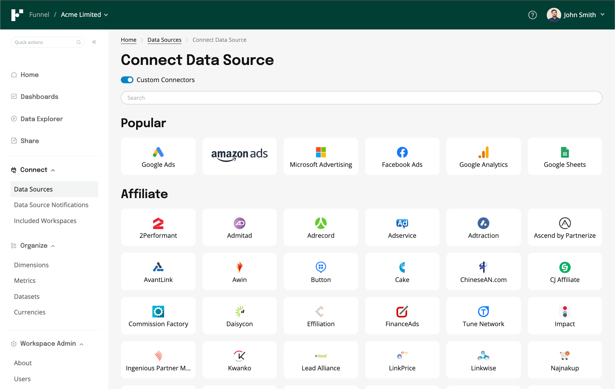 screenshot of Funnel