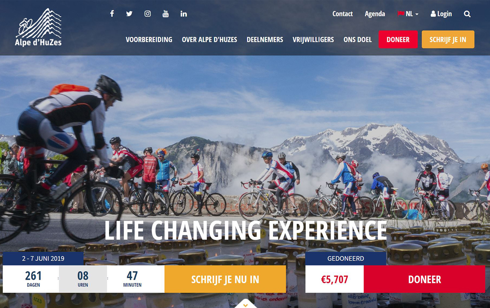 screenshot of Funraisin