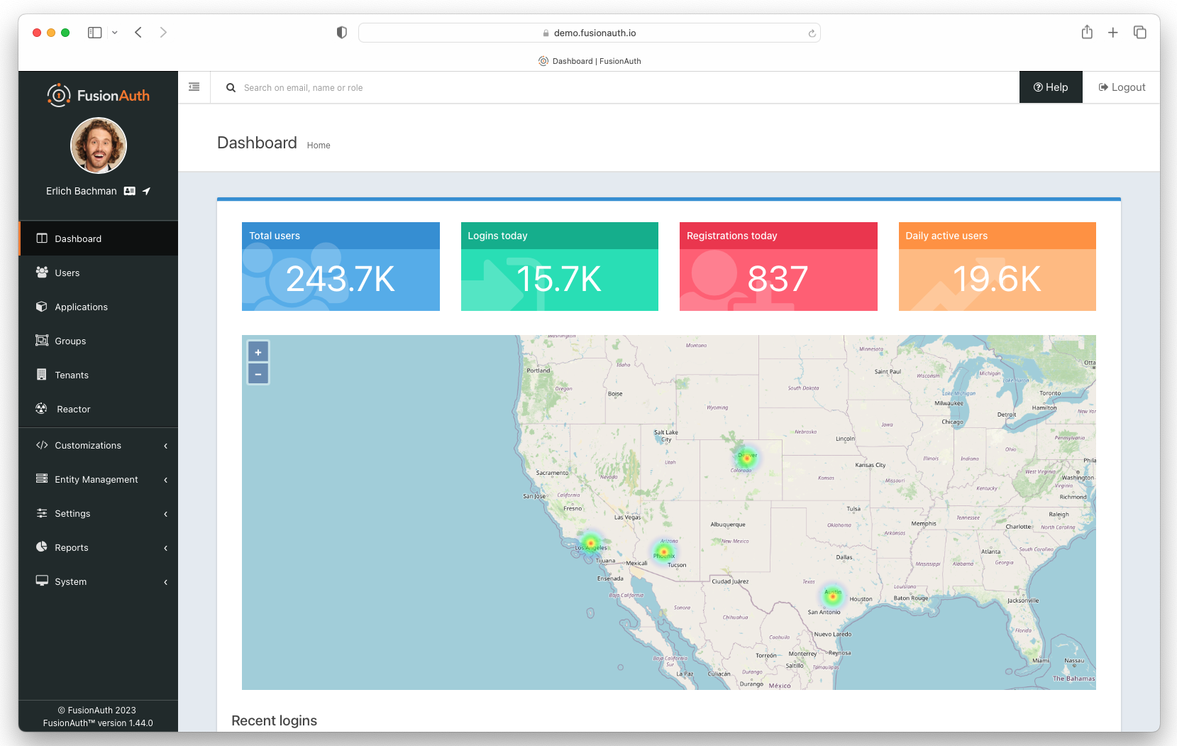 screenshot of FusionAuth