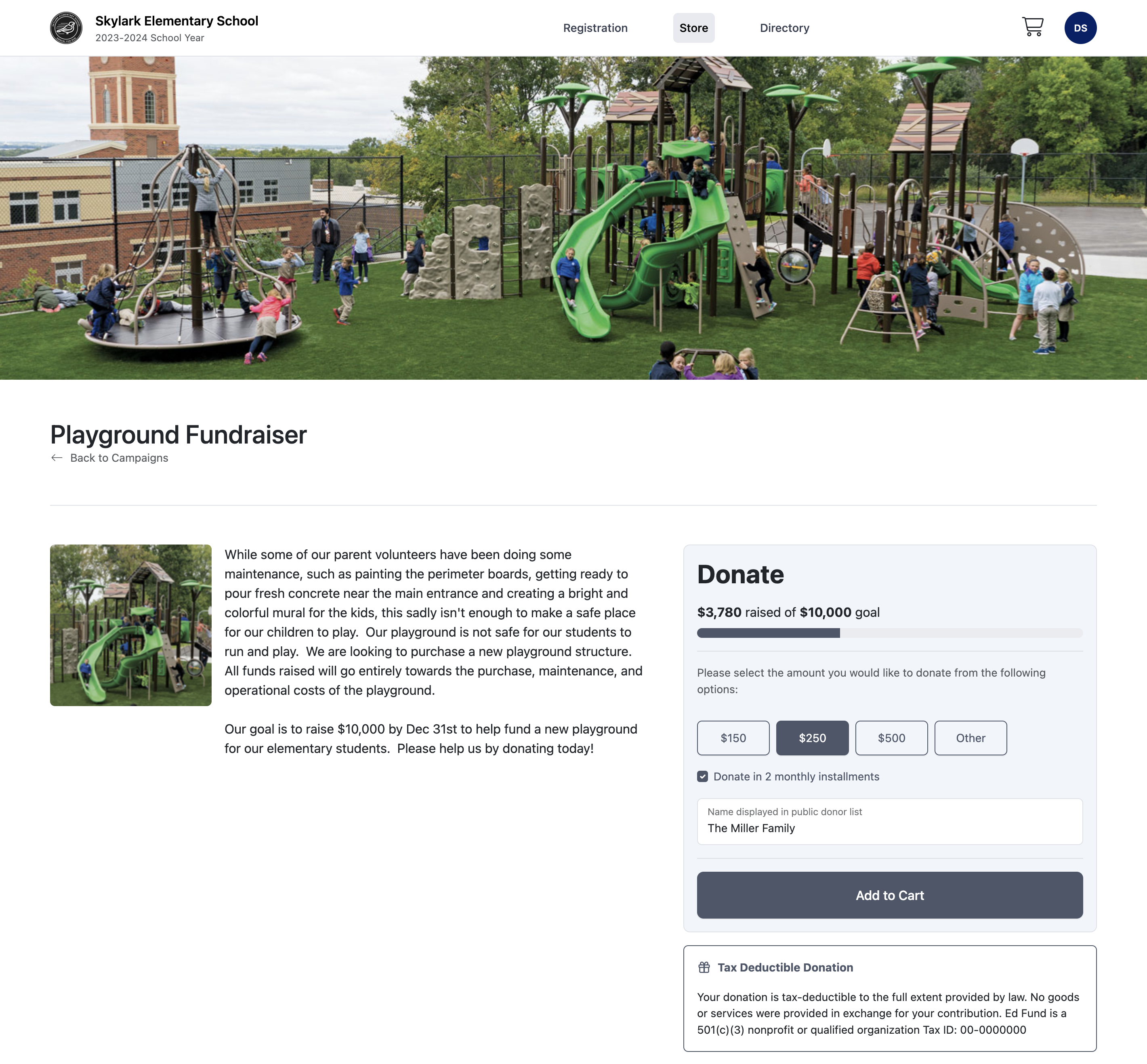 screenshot of FutureFund