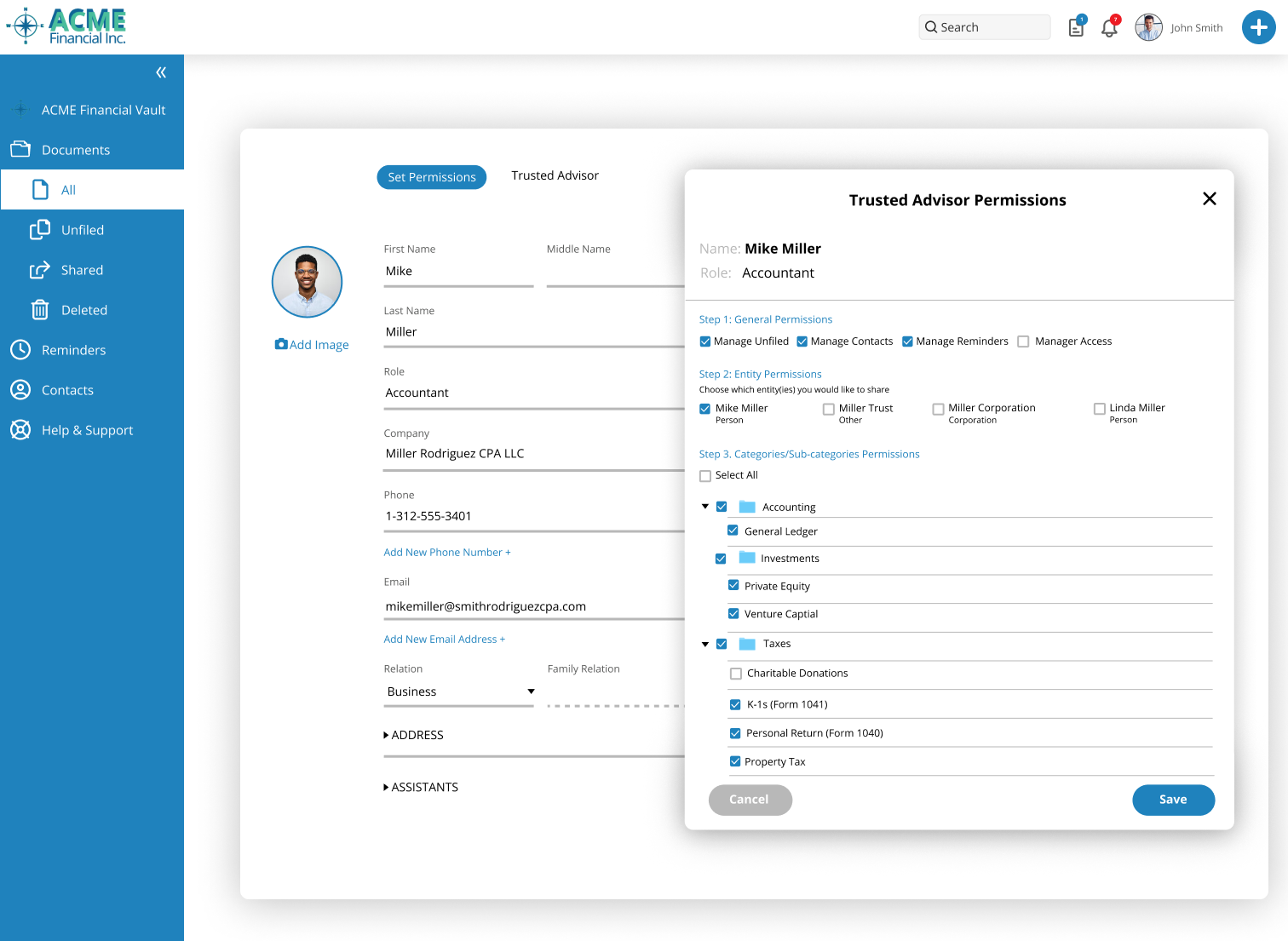 screenshot of FutureVault