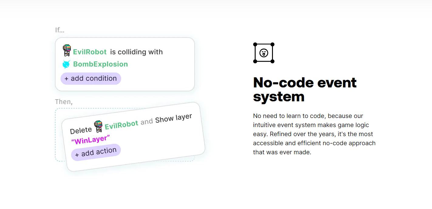screenshot of GDevelop