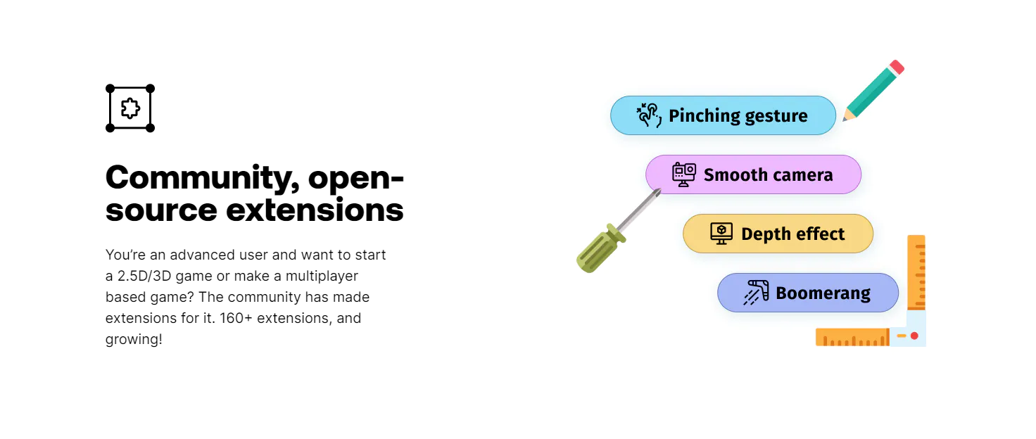 screenshot of GDevelop