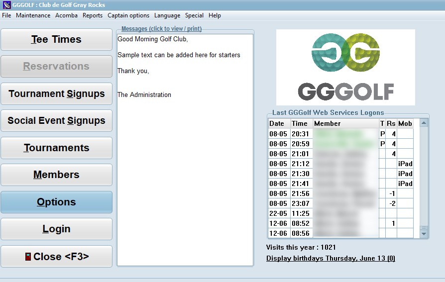 screenshot of GGGolf