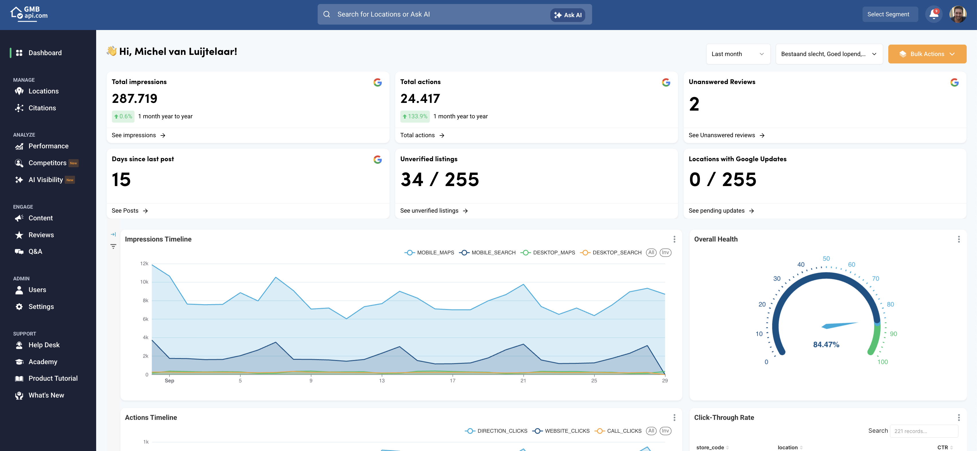 screenshot of GMBapi.com