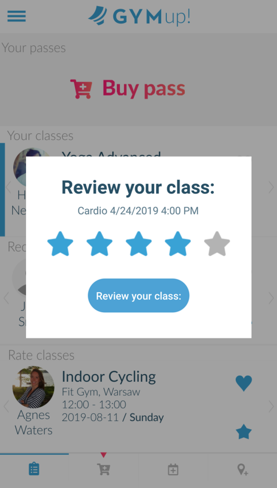 screenshot of GYMMANAGER