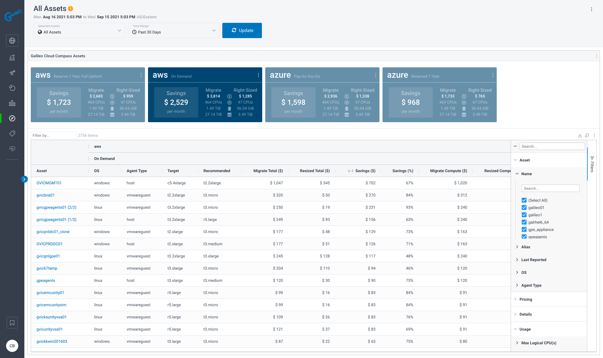 screenshot of Galileo