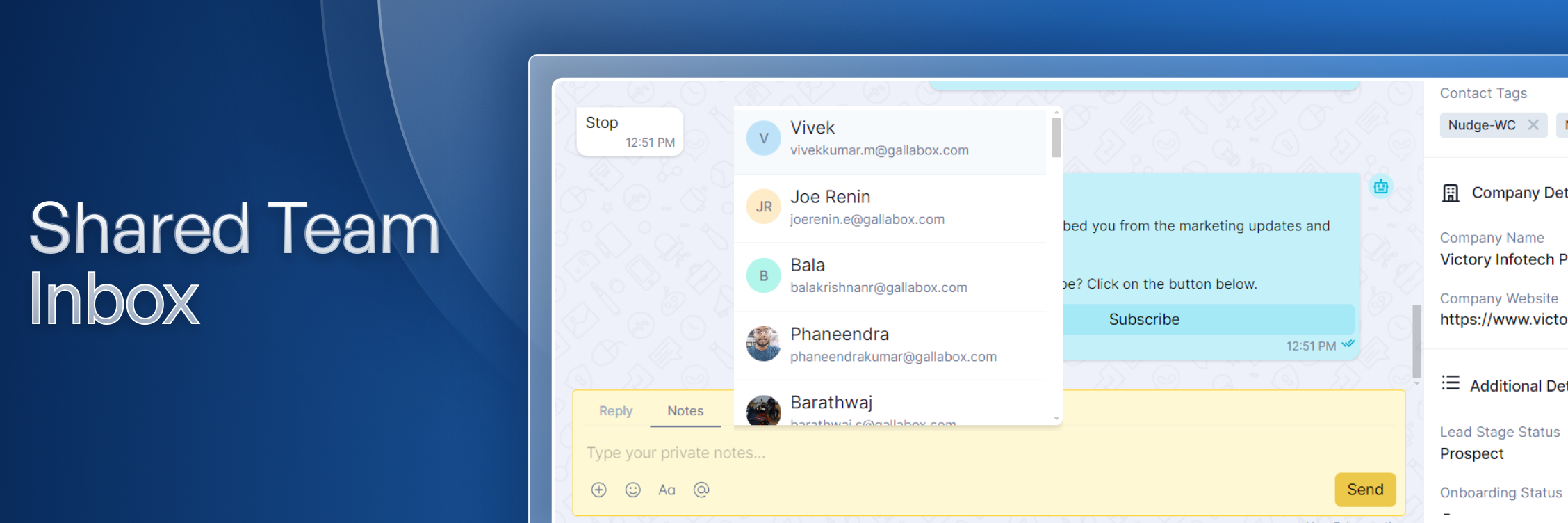 screenshot of Gallabox