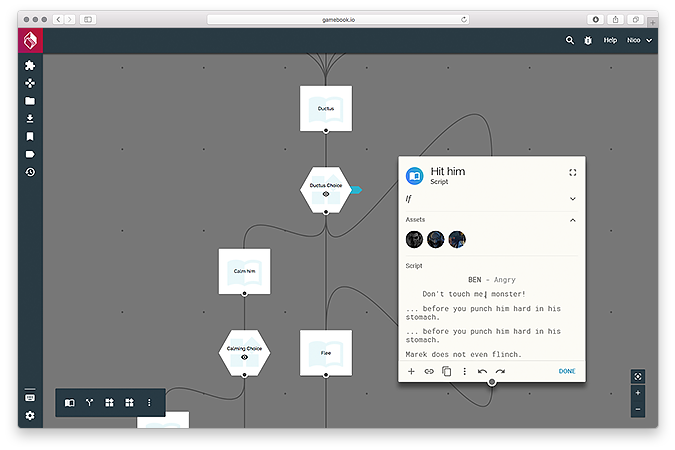 screenshot of GameBook