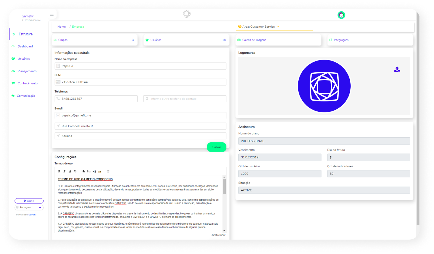 screenshot of Gamefic