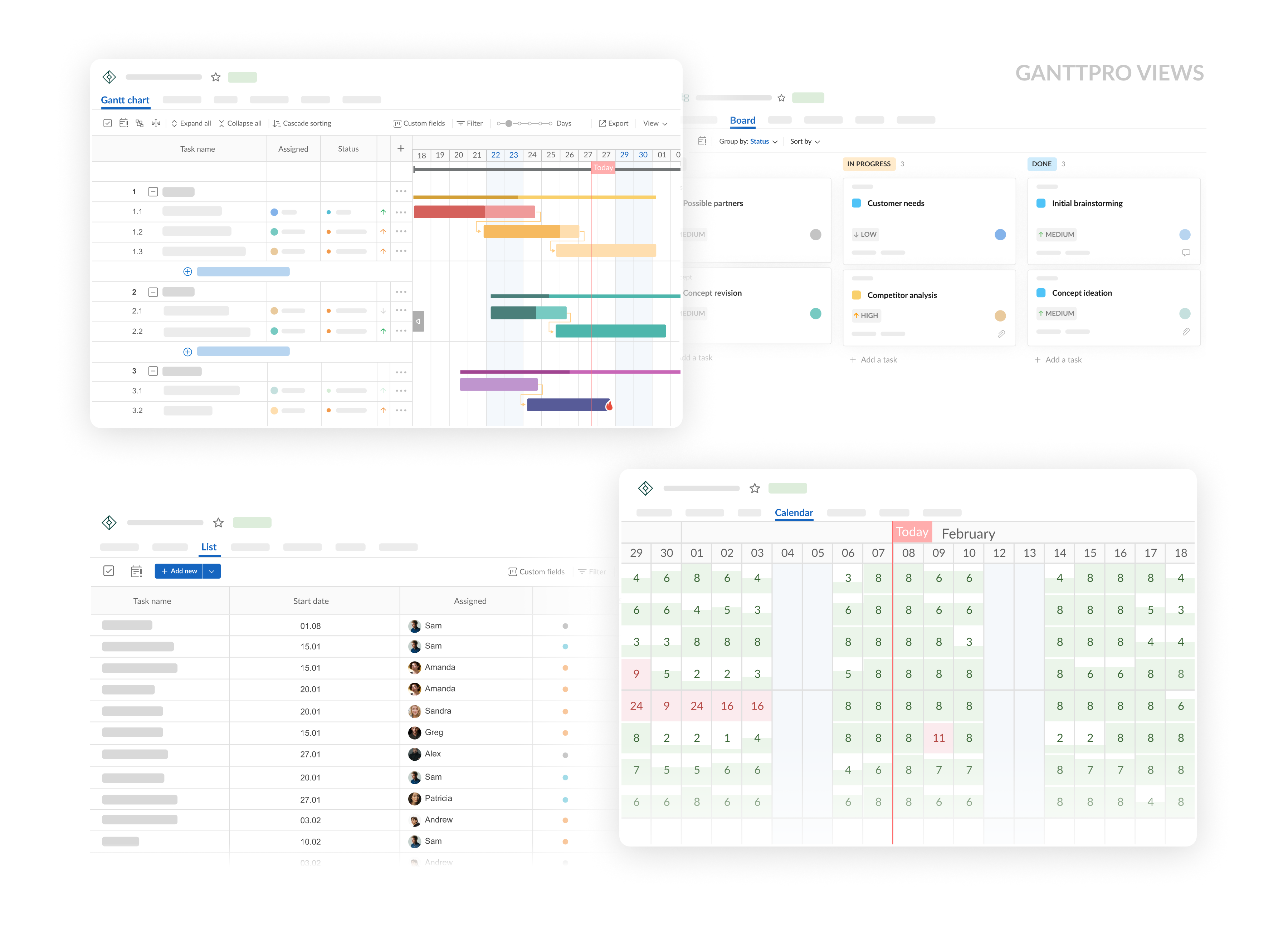 screenshot of GanttPRO