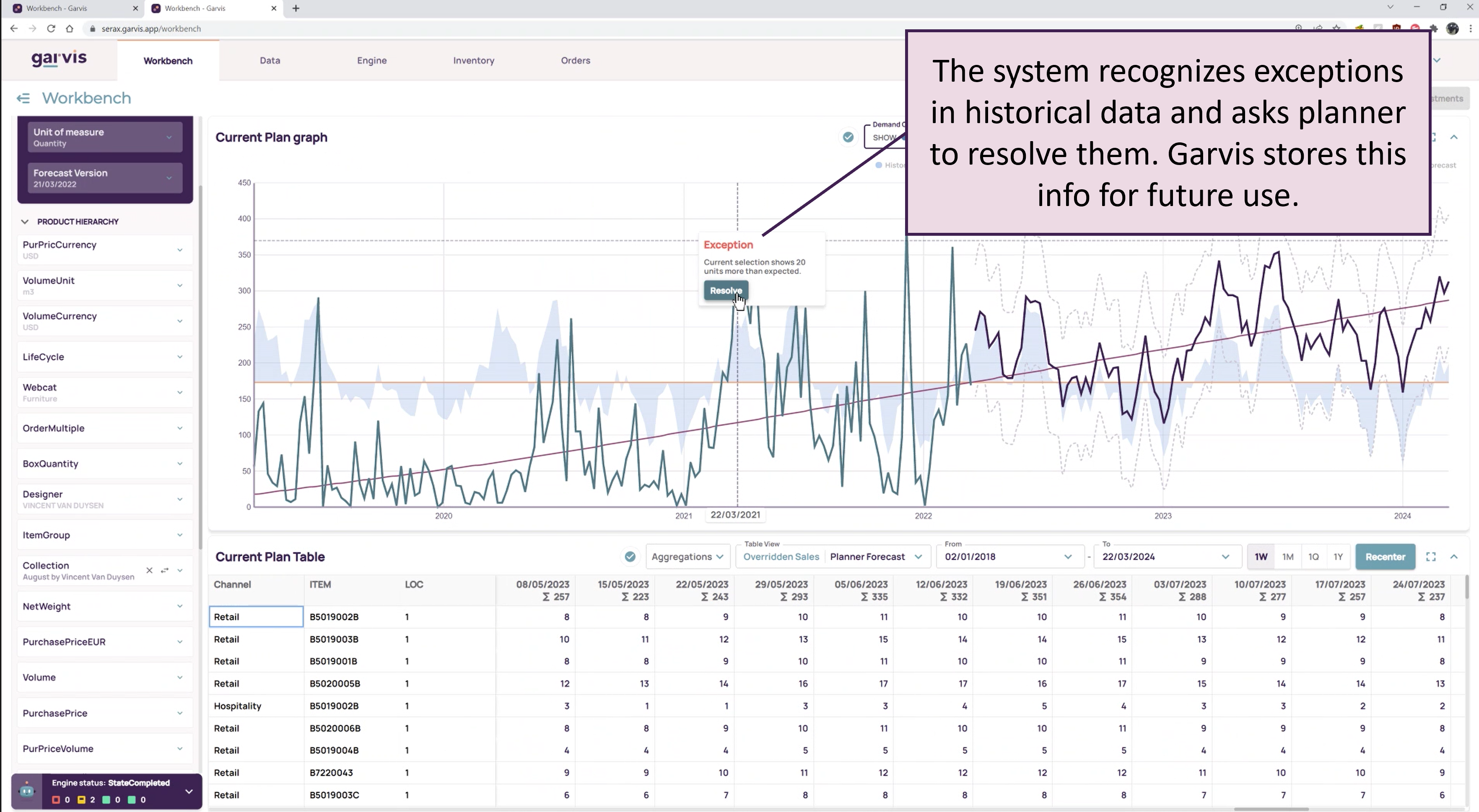 screenshot of Garvis
