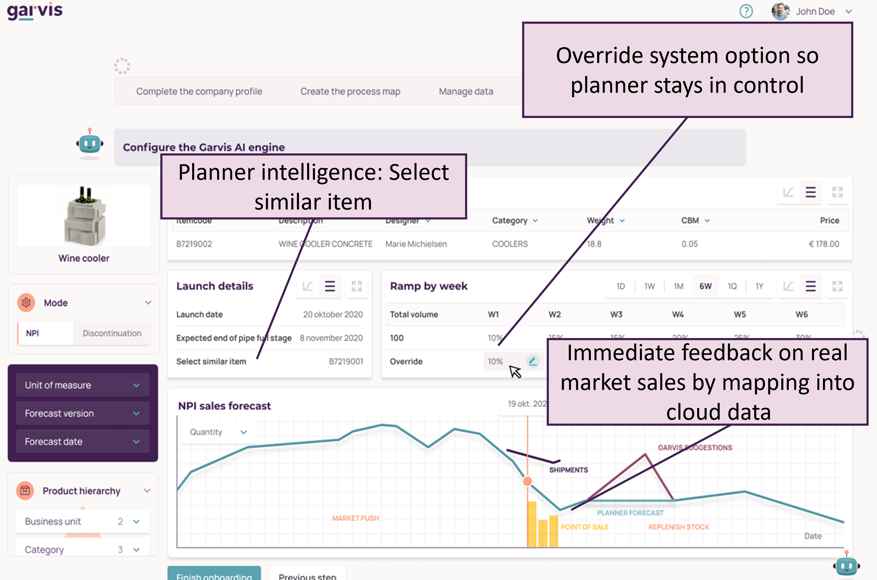 screenshot of Garvis