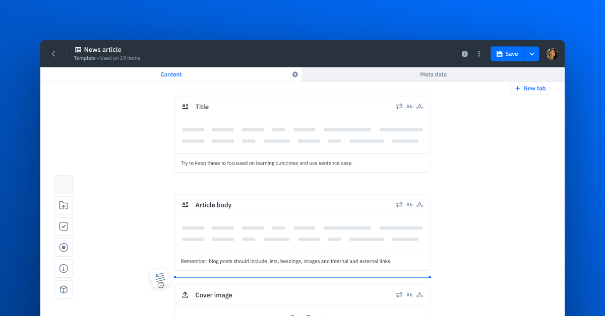 screenshot of GatherContent