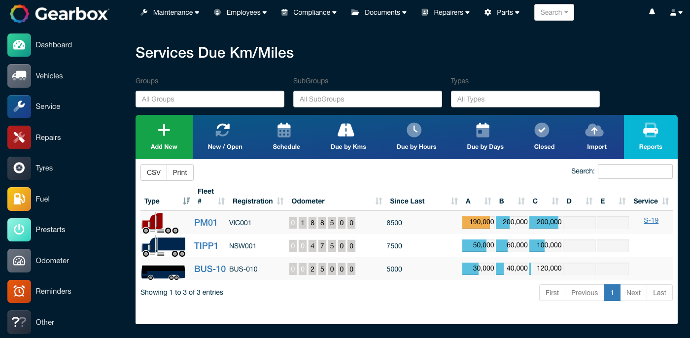 screenshot of Gearbox