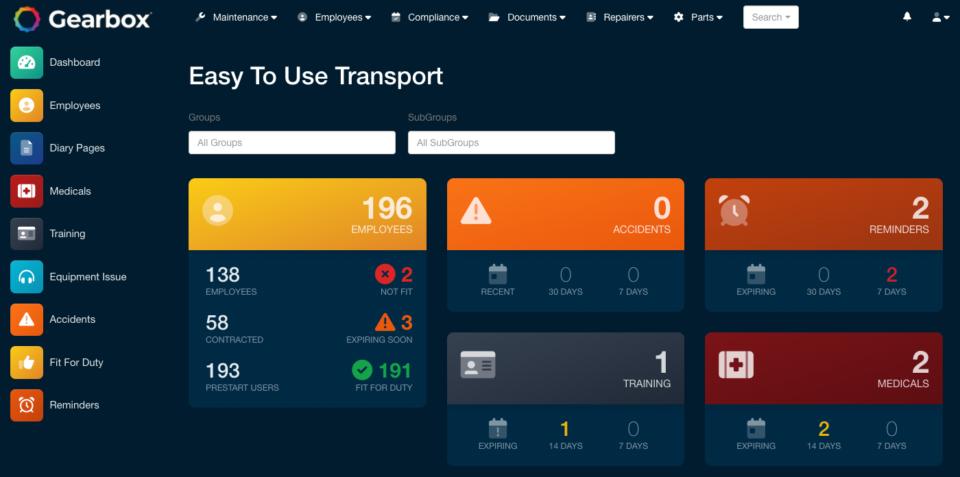 screenshot of Gearbox