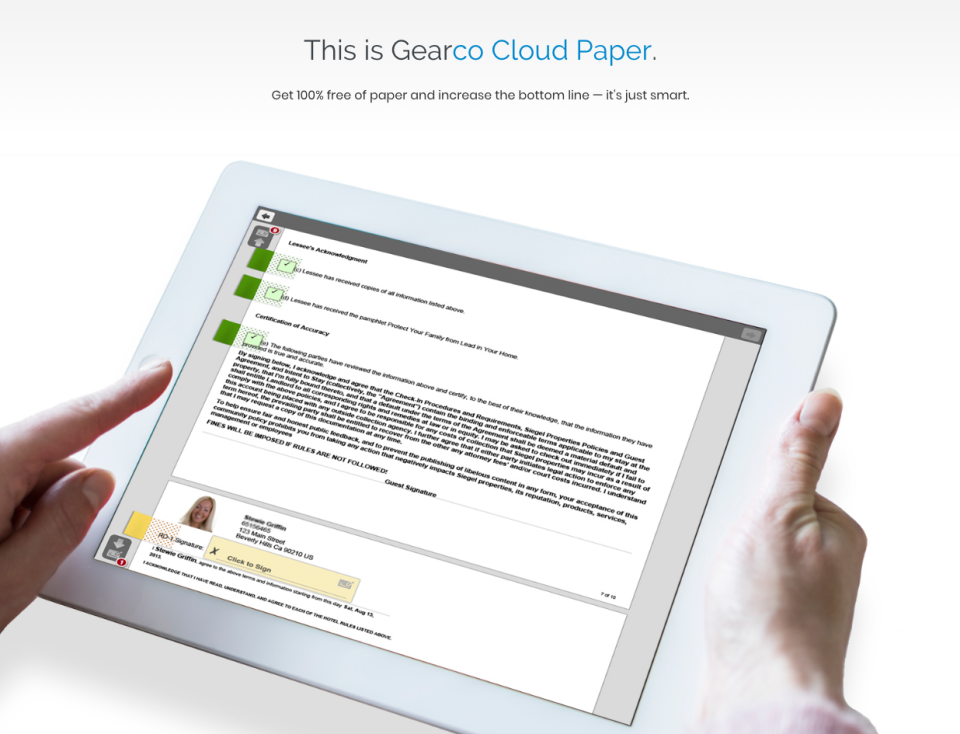 screenshot of Gearco