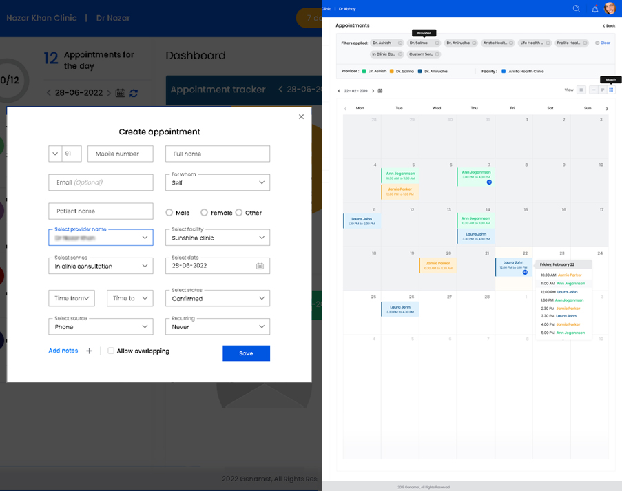 screenshot of Genamet