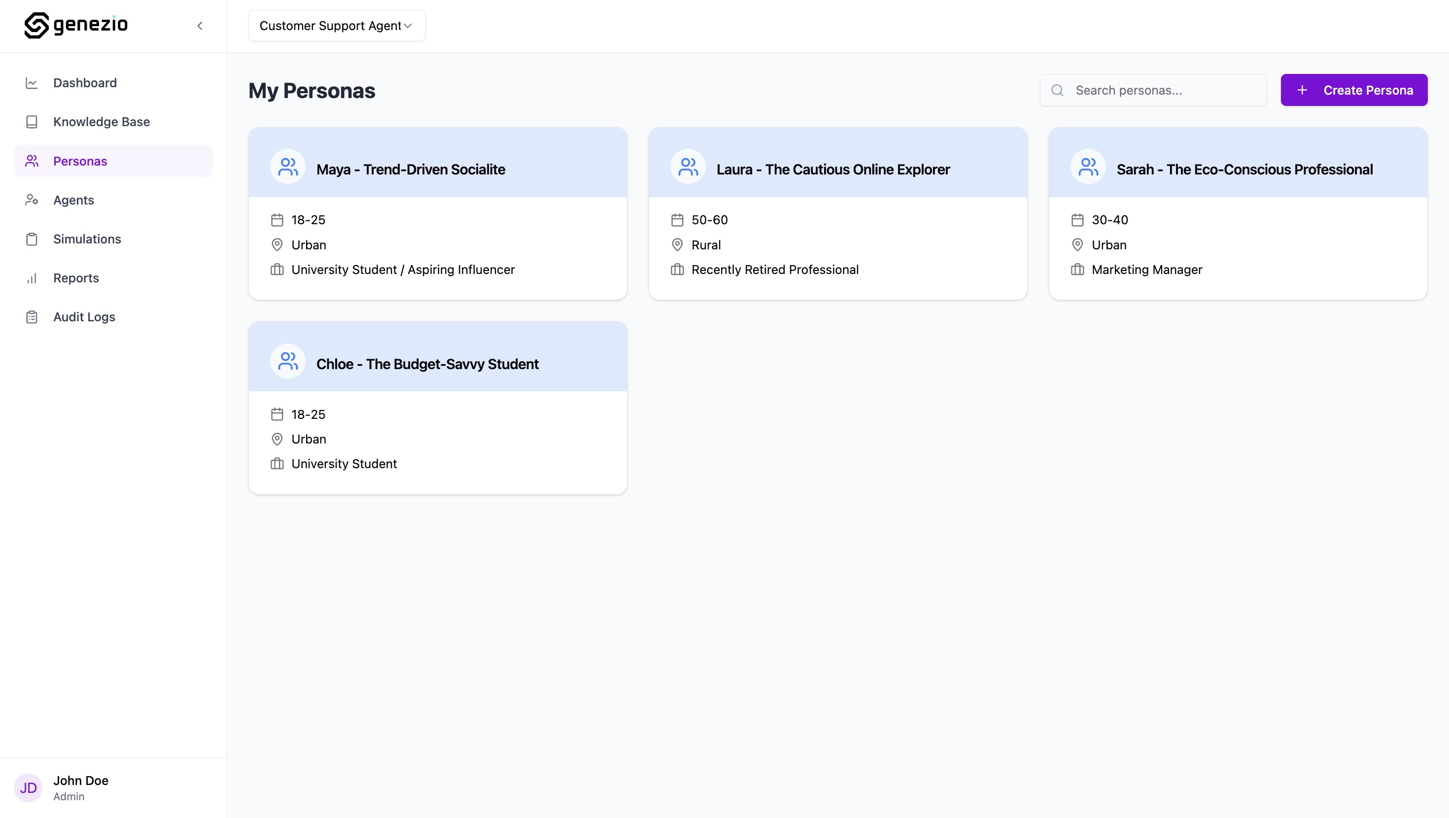 screenshot of Genezio