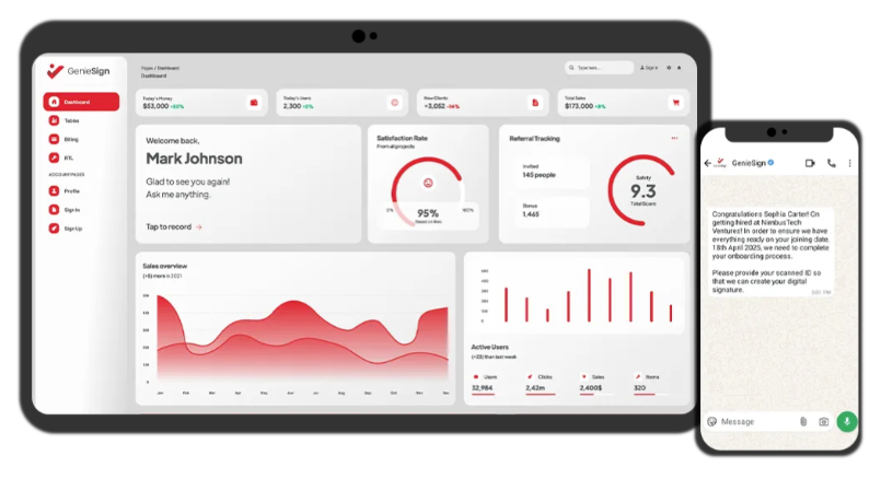 screenshot of GenieSign