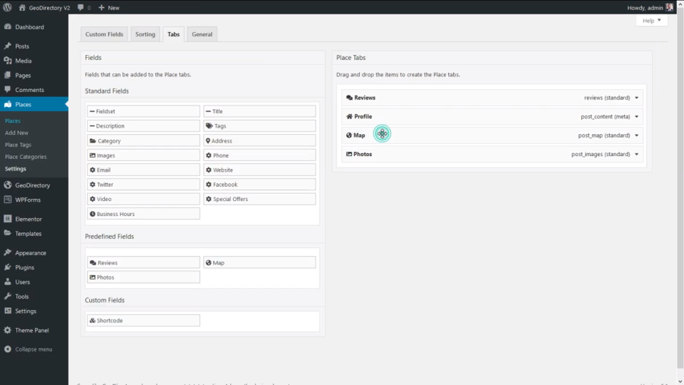 screenshot of GeoDirectory
