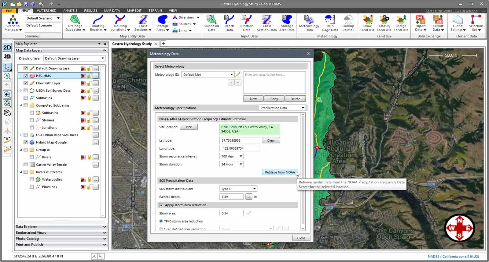 screenshot of GeoHECHMS