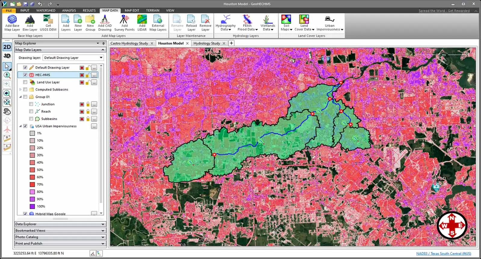 screenshot of GeoHECHMS