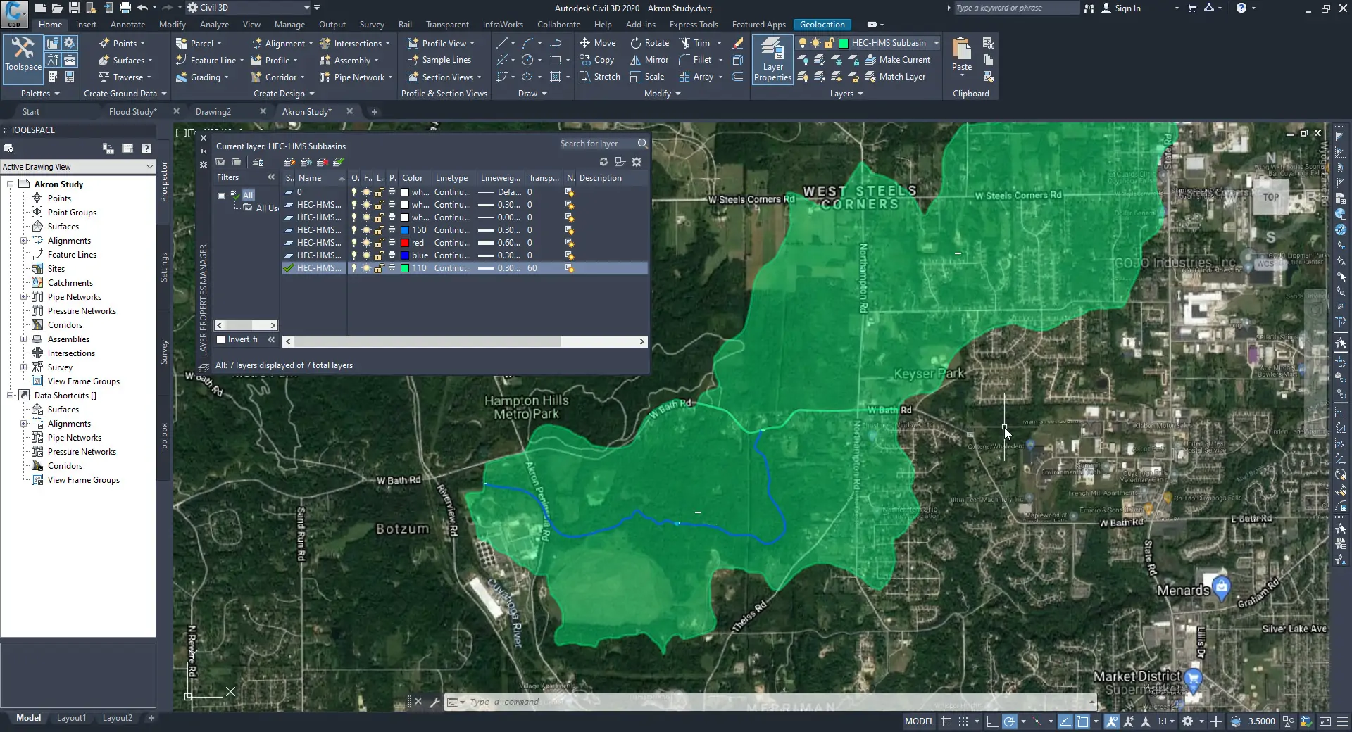 screenshot of GeoHECHMS