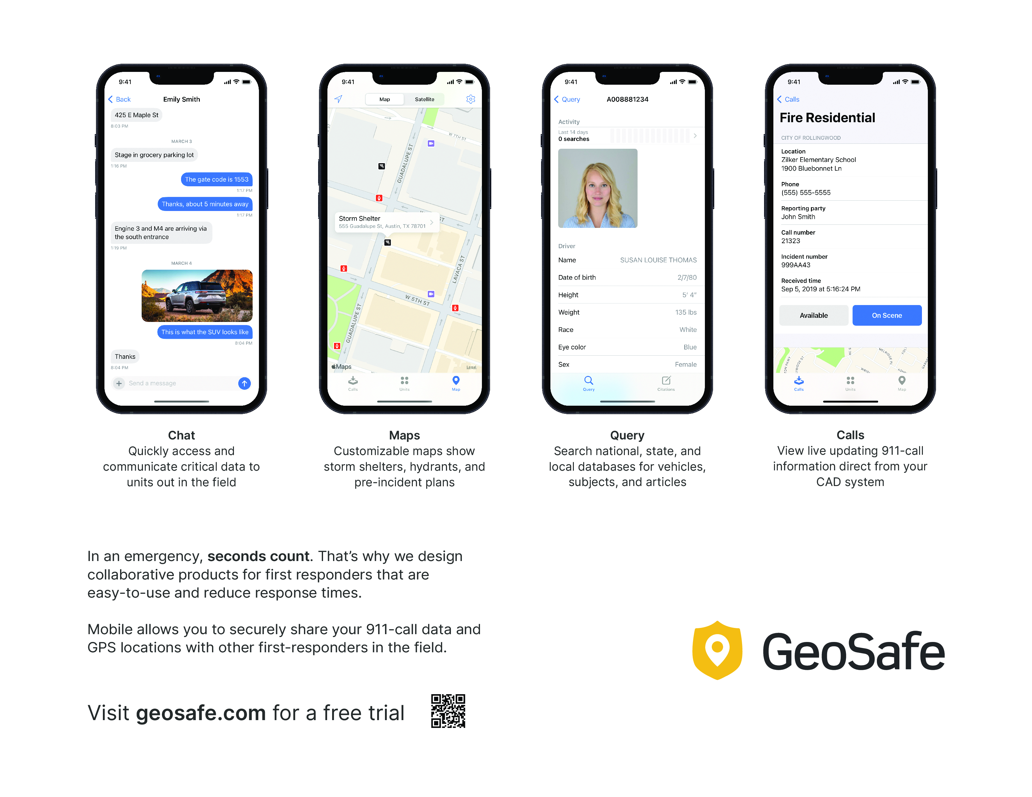 screenshot of GeoSafe