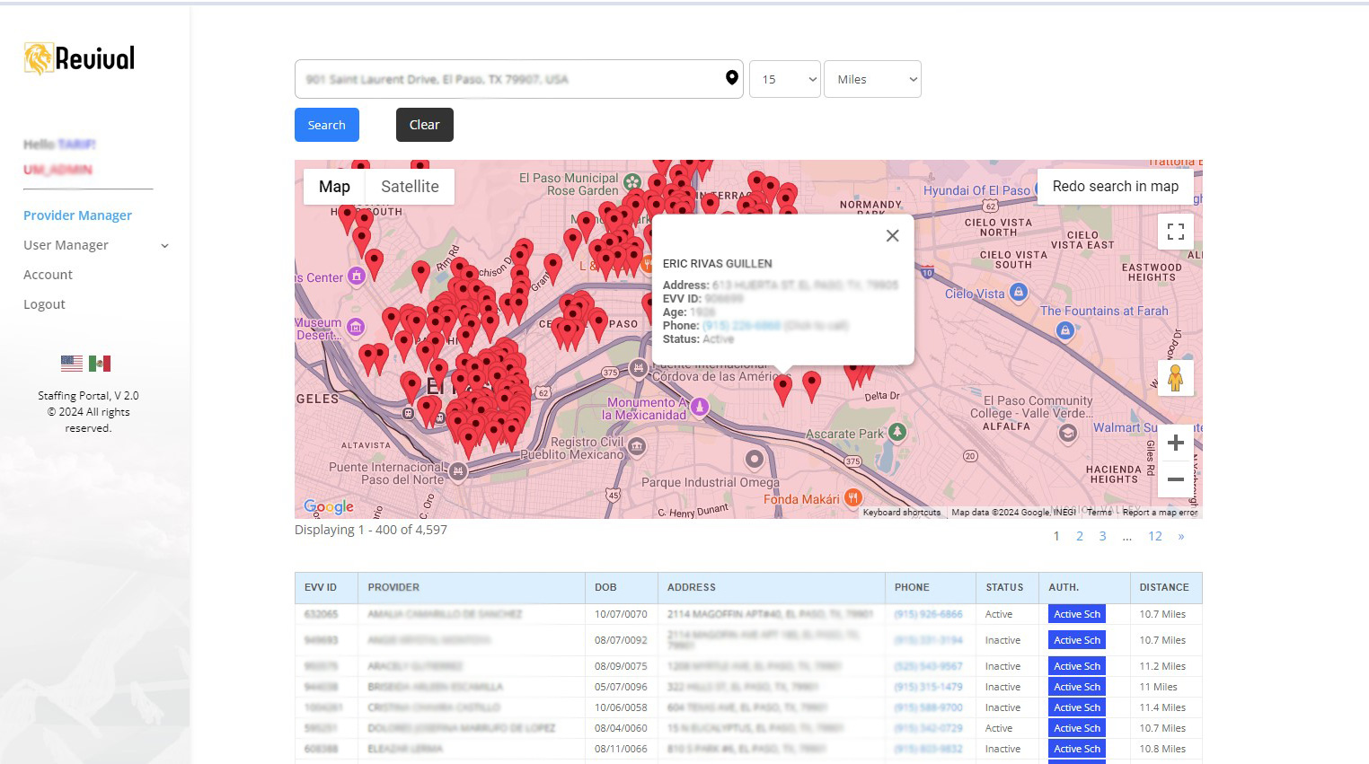 screenshot of GeoStaff