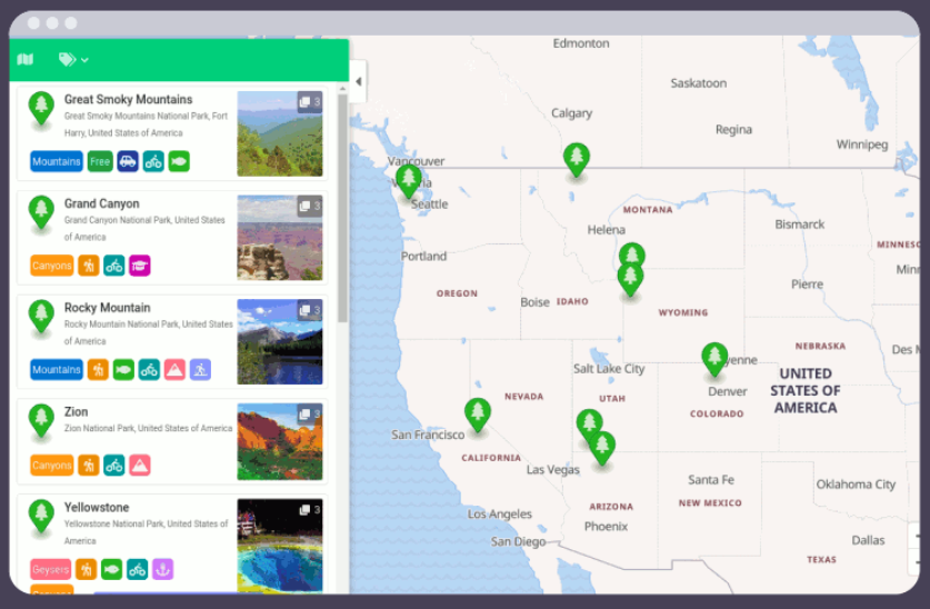 screenshot of Geoapify