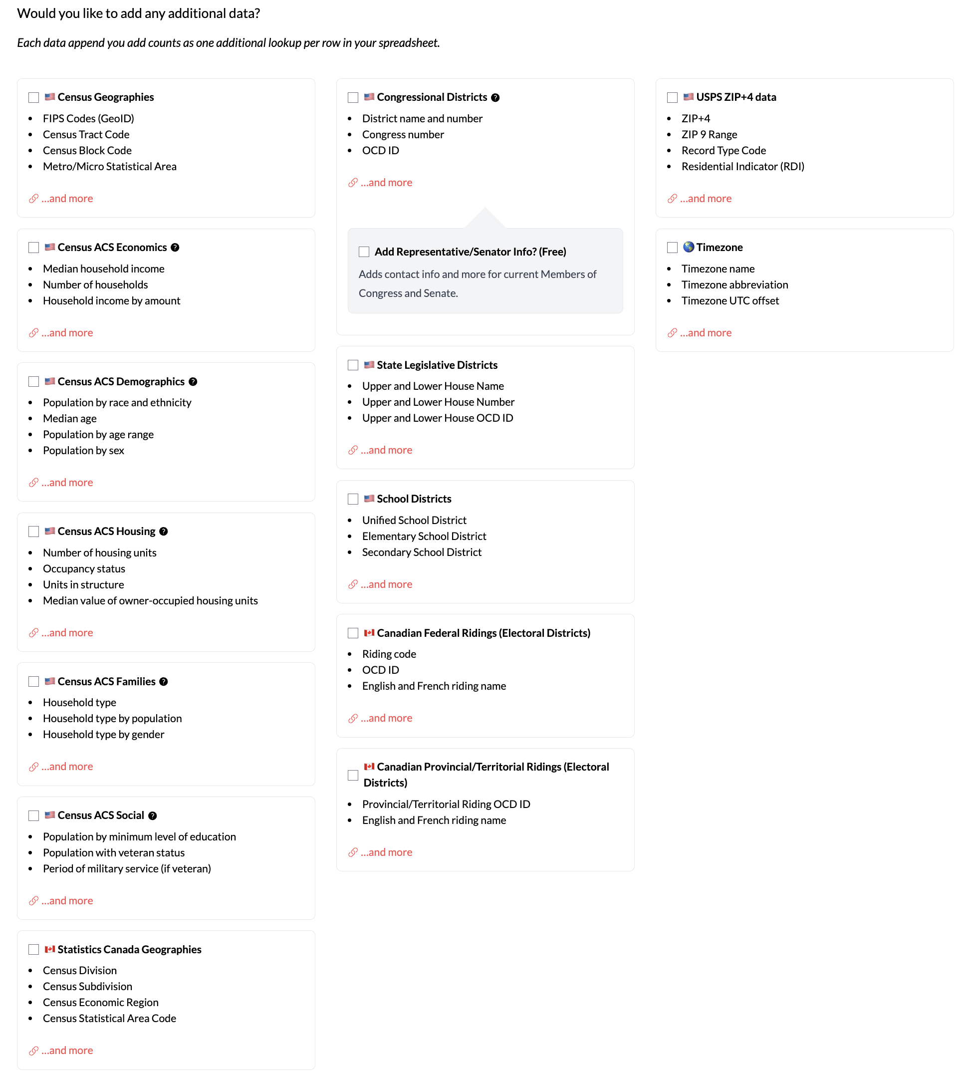 screenshot of Geocodio