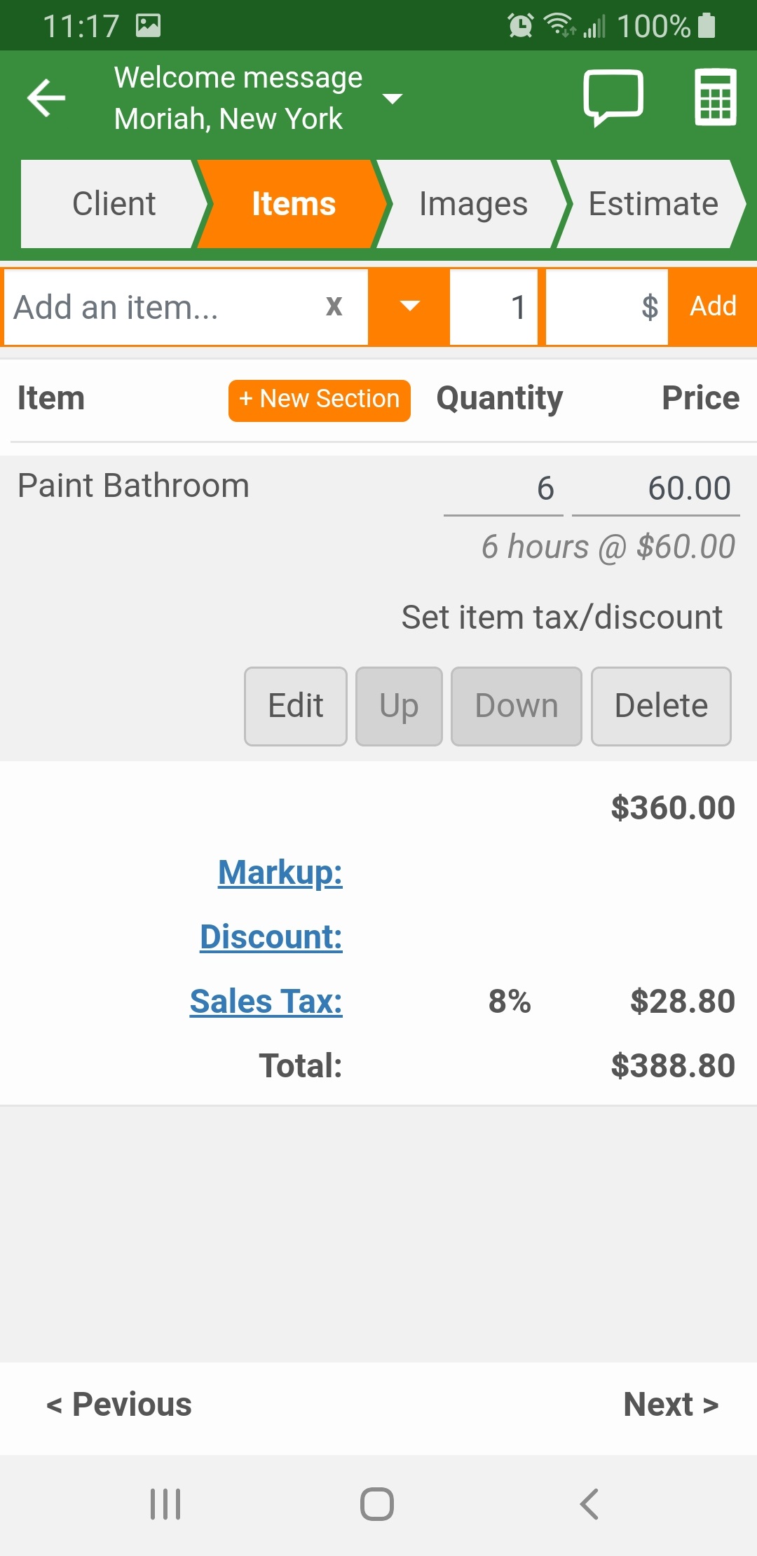 screenshot of GetCost