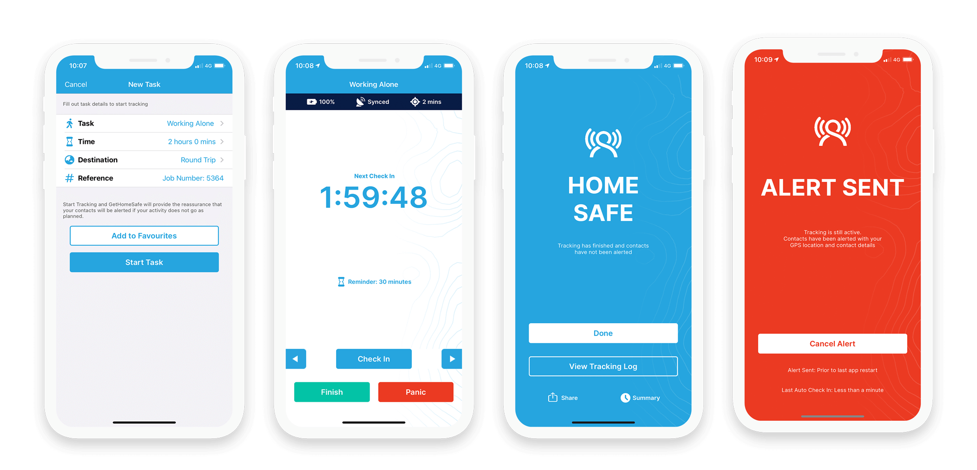 screenshot of GetHomeSafe