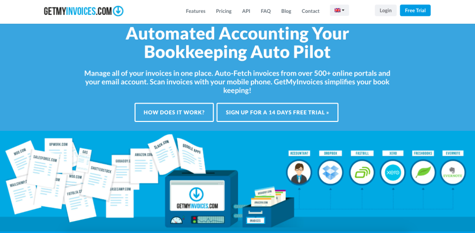 screenshot of GetMyInvoices