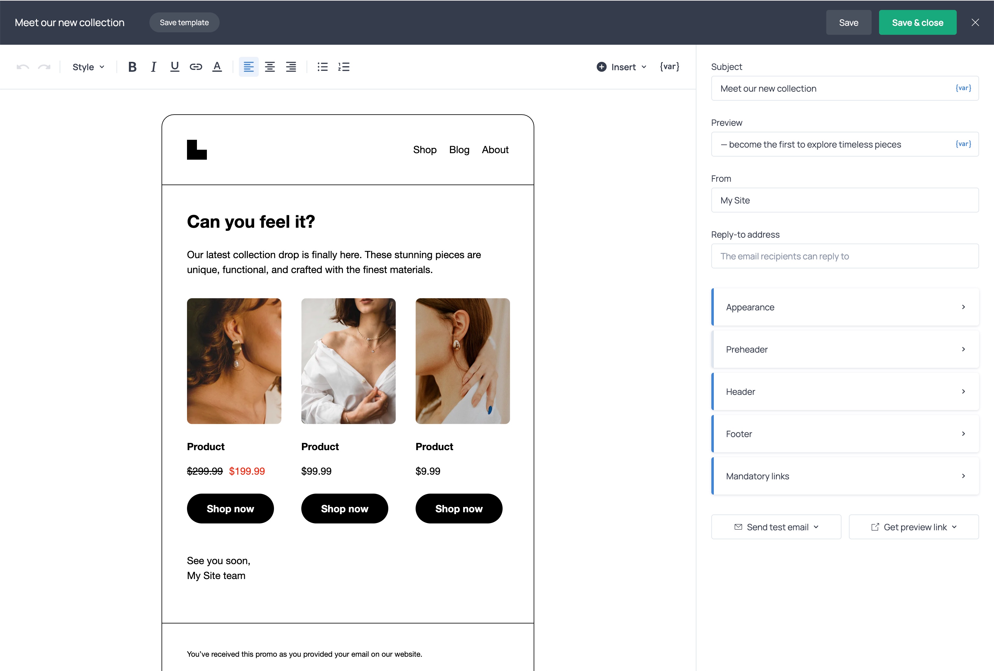 screenshot of Getform