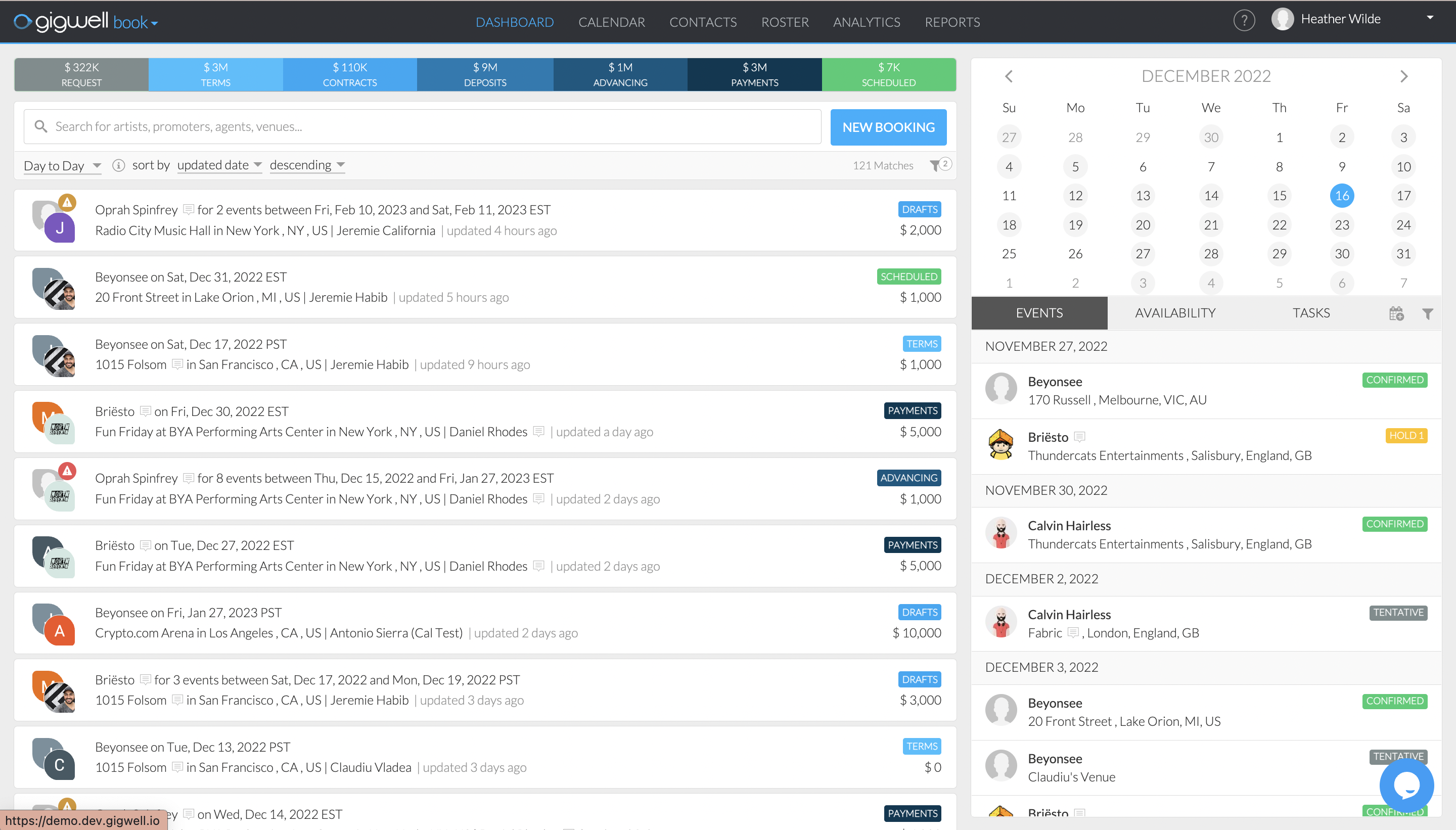 screenshot of Gigwell