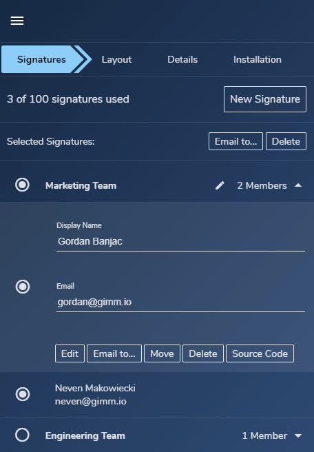 screenshot of Gimmio