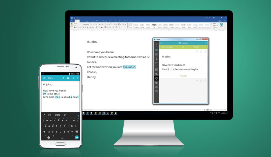 screenshot of Ginger