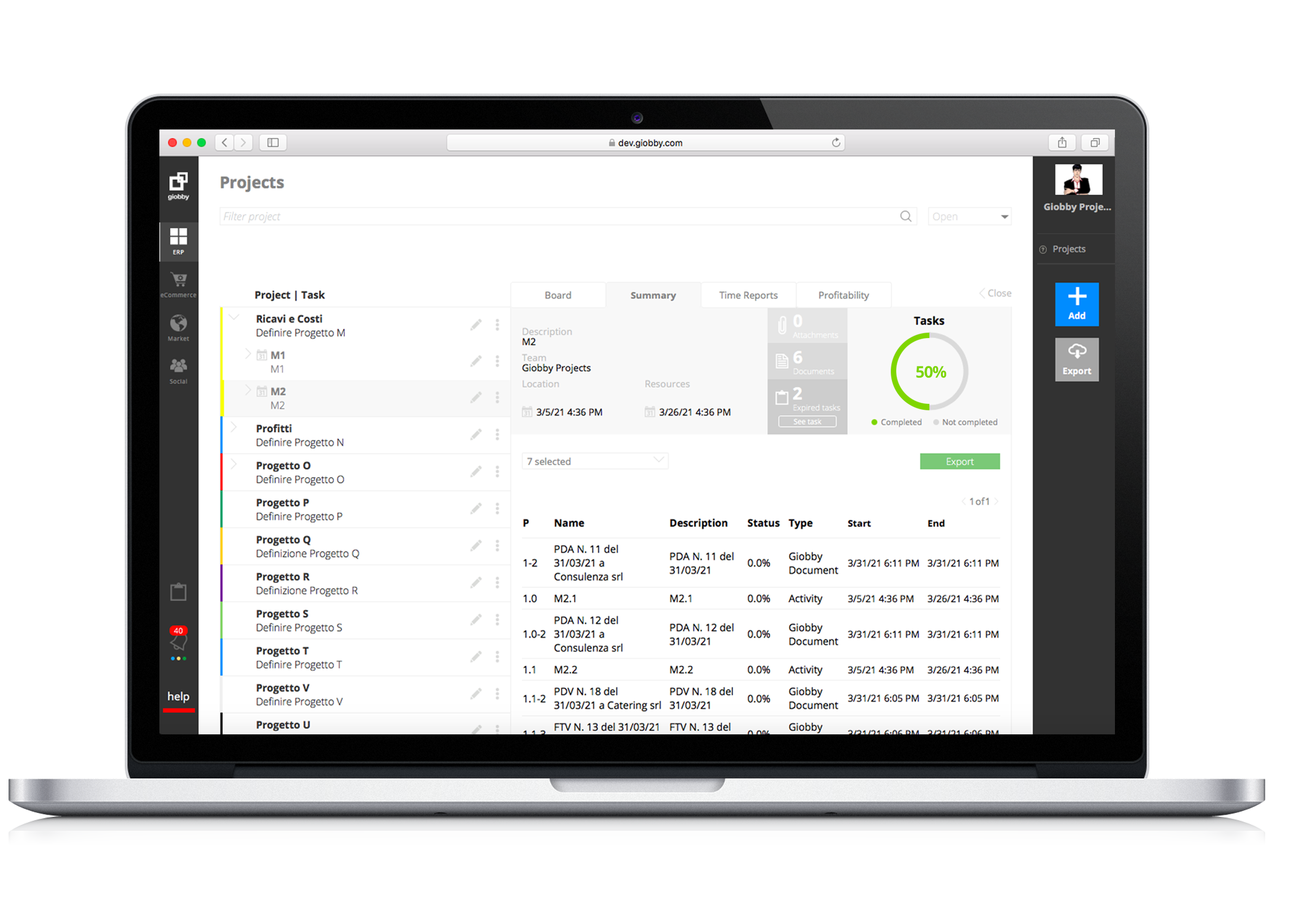 screenshot of Giobby